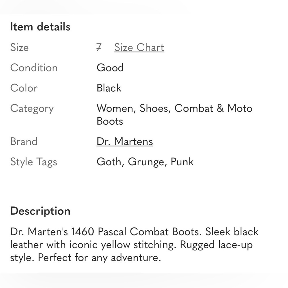 Dr. Martens 1460 black pascal boot 7 - Picture 2 of 8